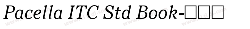 Pacella ITC Std Book字体转换